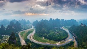 China Lijiang-River-first-bay-mountains-village-Beautiful-landscape-China_3840x2160
